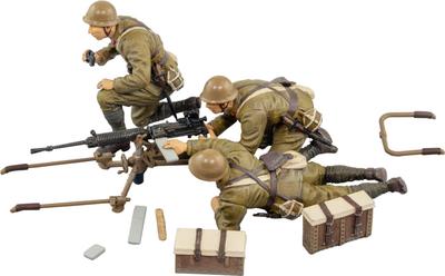 Pit Road Scale Grand Armor Series Japanese Army Type 92 Heavy Machine Gun with 3 Plastic Model G39 1/35 Gunners, (Military)