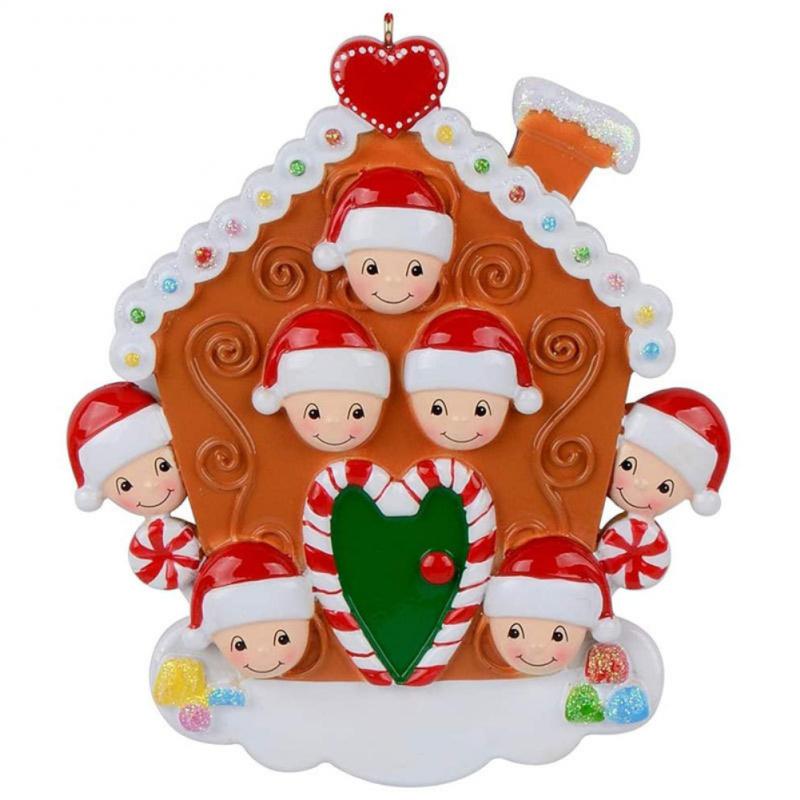 Christmas Tree Family Ornament Hanging Pendant Reindeer DIY Name Card For Holiday Decor Xmas Tree Pendant Crafts Gifts