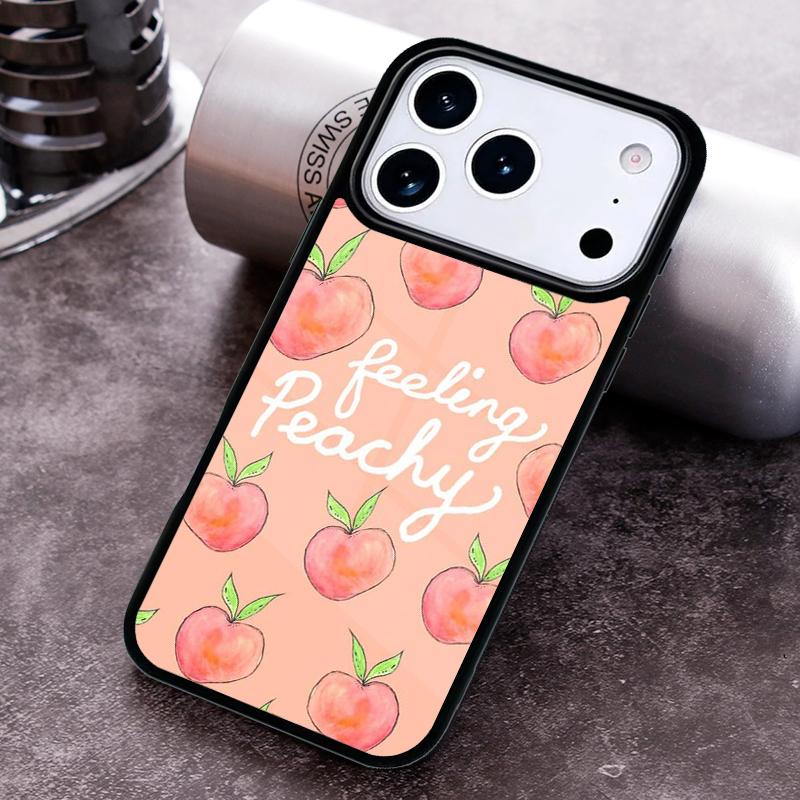 

Чехол для телефона с персиковым узором «Розовые персики» для iPhone 17 16 15 Pro Max Air 14 13 12 11 Plus Ударопрочный чехол Capa Cover iPhone 15