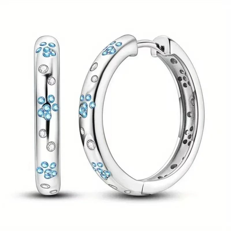 Simple Fashion Women's Earrings Geometric Color Inlaid with Zircon Personalized Trend Niche Light Luxury High-end Trend Party