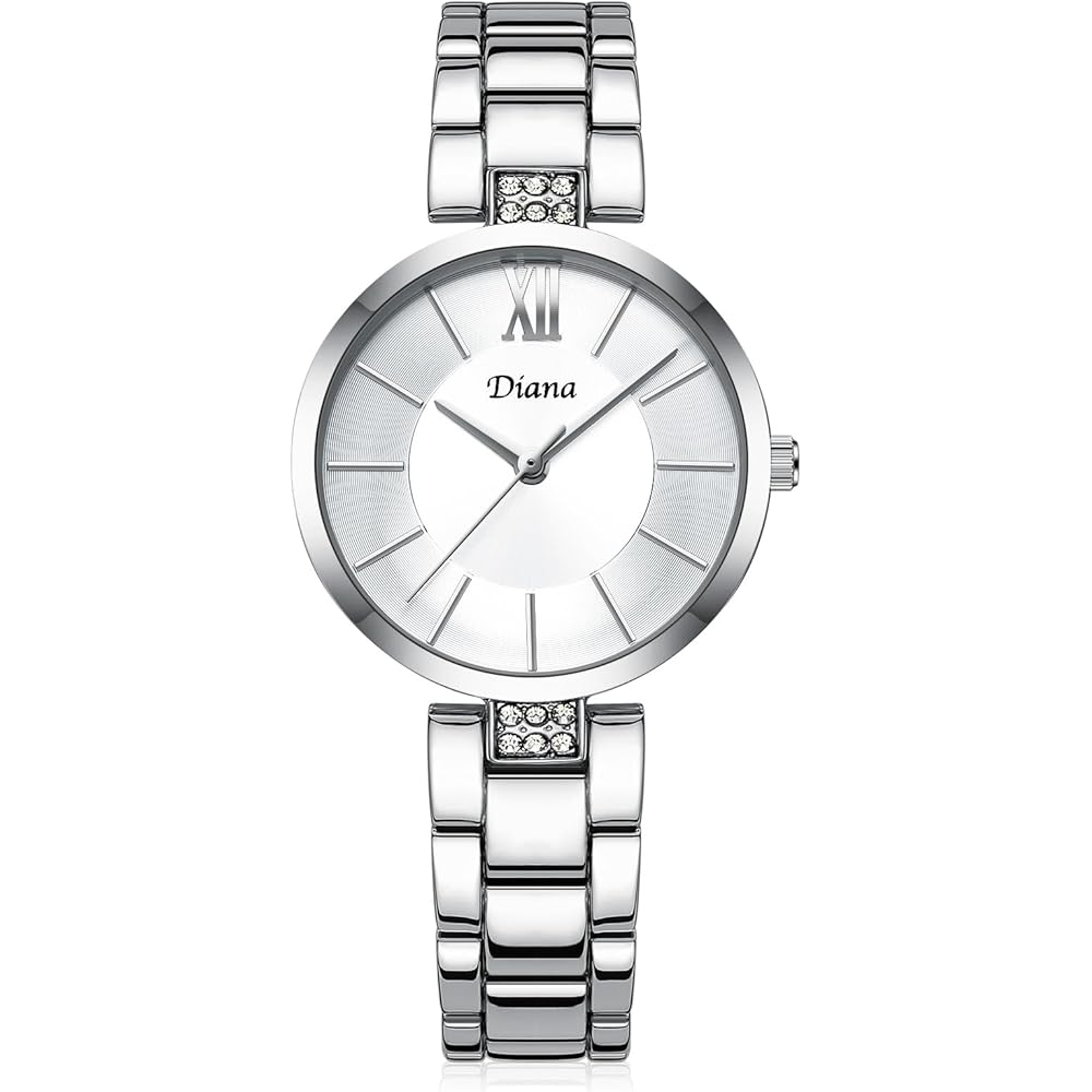 Diana Analog Waterproof Women s Watch Silver Simple Cute Japanese Movement