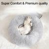 Winter Warm Plush Pet Bed Round Fluffy Dog Cat House Soft Long Plush Kennel for Small Pets