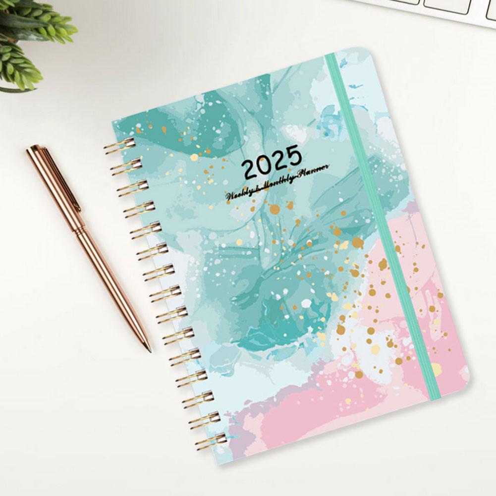Agenda 2025 A5 Diary Planner Spiral Bound Weekly Planner Notebook with Monthly Tabs Monthly Planner for Office School