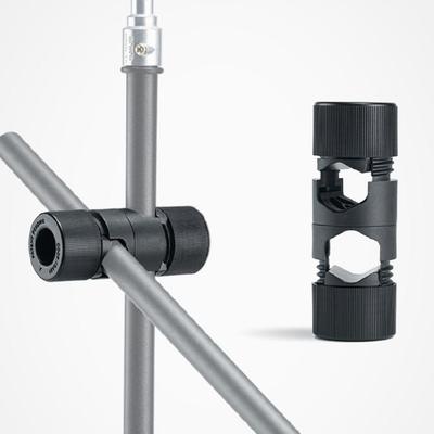 Adapter statywu lampy błyskowej 11-24mm Otwór mocujący 10-22mm Otwór obrotowy Konstrukcja z podwójnymi otworami/Rurka 12-22mm Klips z długim ramieniem