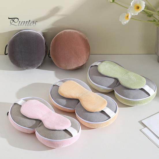 Compact Travel Pillow Neck with Eye Mask 2-in-1 Portable Support Zippered Adjustable Foldable Carabiner for Pain Relief Flights Car Trips Airplane