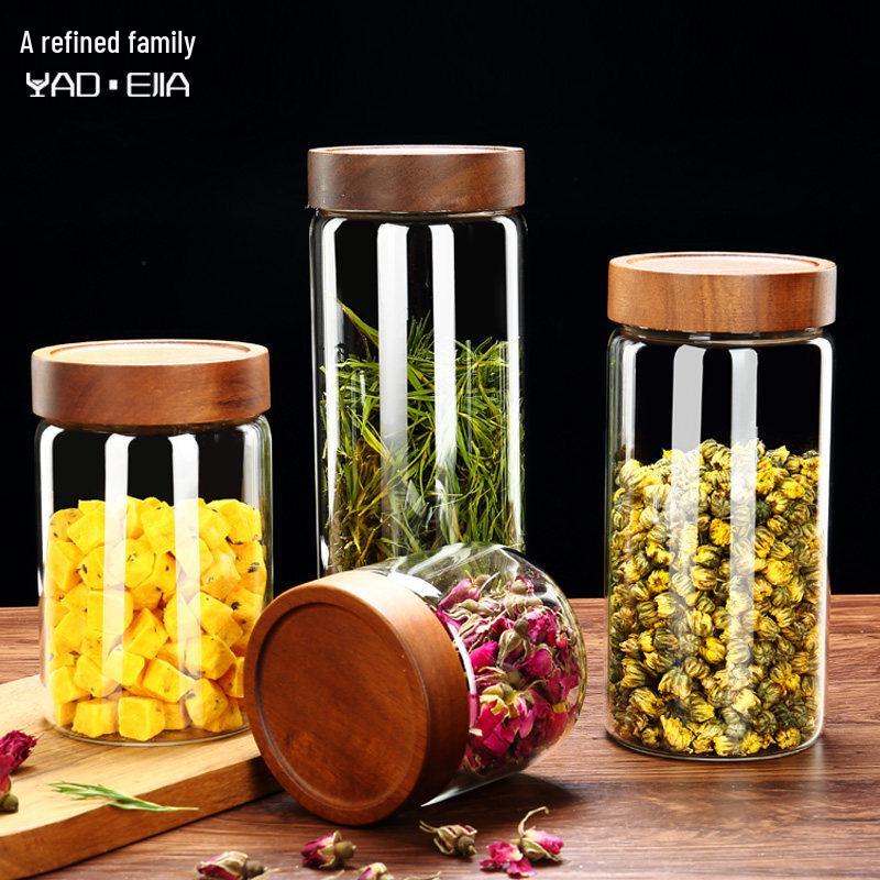 High Borosilicate Glass Tea and Food Storage Jars for Brewing and Preservation
