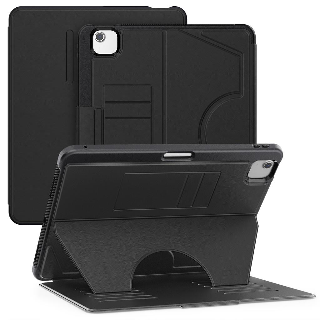 For iPad Air 13 (2025)/(2024) Case with Card Slots PC+TPU+PU U-Shape Stand Tablet Cover