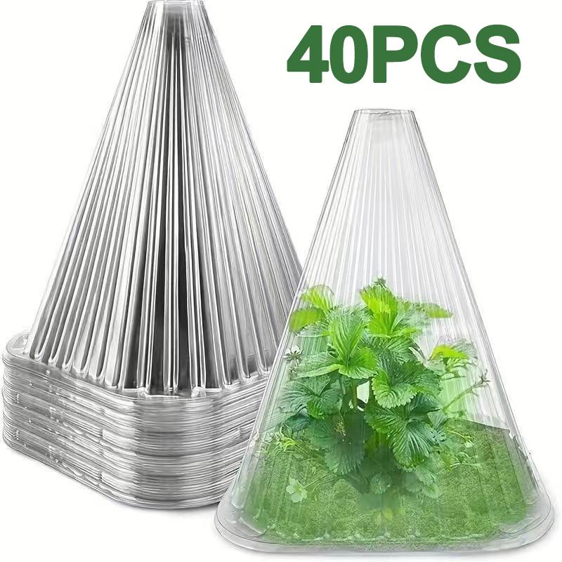 Conical Plant Seedling Protective Plastic Plant Cone Cover Reusable Nursery Seedling Planting Tent Anti-Bird Pest Snail Prevents