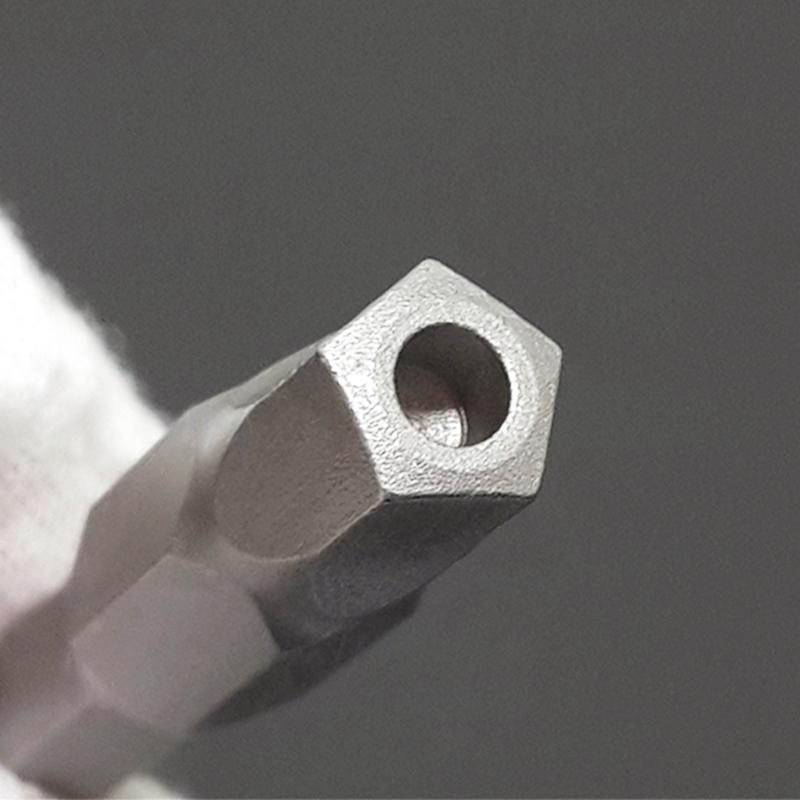 Set de biți magnetici pentagonali cu gaură Hex 1/4" Oțel S2 50mm Security Torx Biți de găurit Cheie cu clichet Unelte de mână