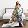 Świąteczny bałwan pluszowy koc dziecięcy flanelowy koc do rzucania do dekoracji domu ciepła kołdra wysokiej jakości na zamówienie prezent