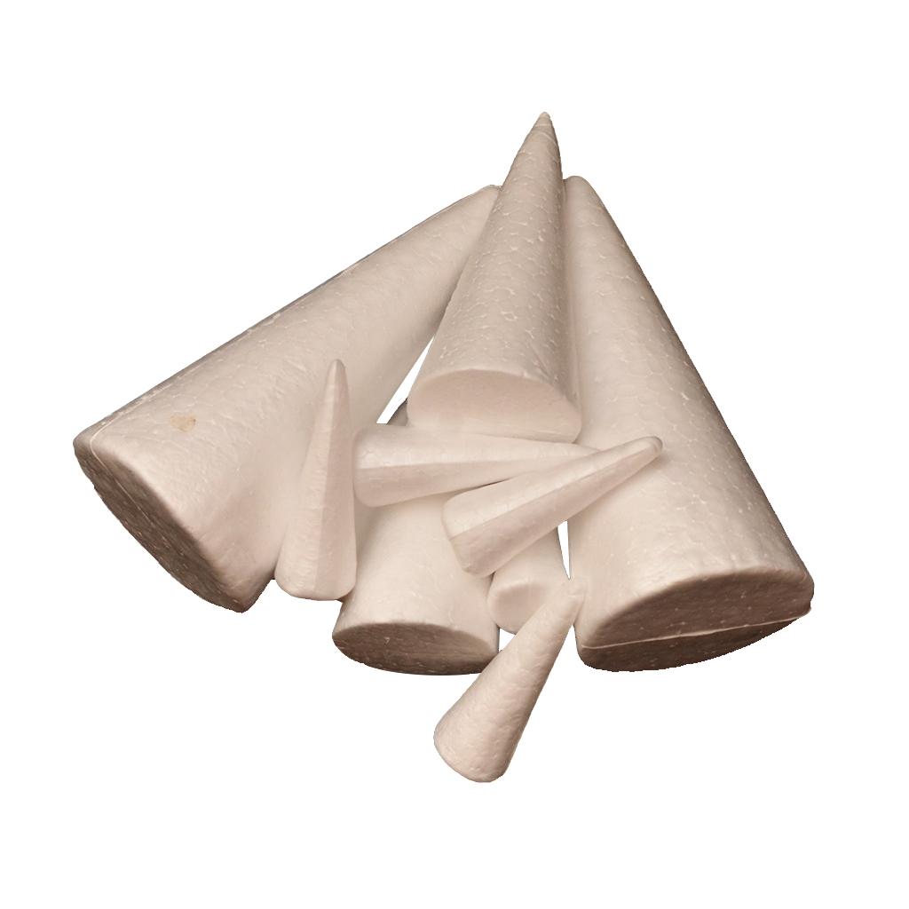 10x Kegelförmiger Styropor Modellier Basteln Weihnachtsfeier Hochzeit