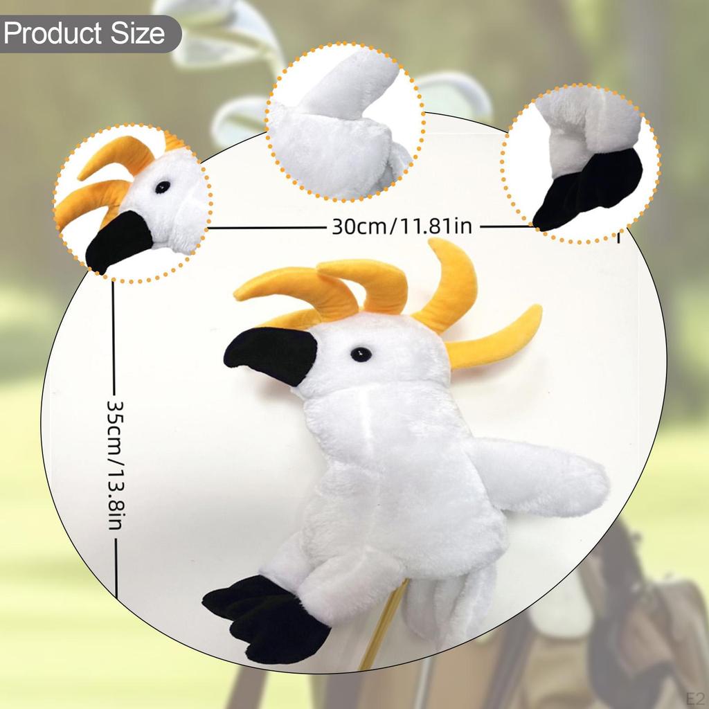 Papağan Peluş Golf Sopası Başlığı Kılıfı, Koruyucu Kılıf, Yumuşak, Komik, Aksesuarlar Evrensel Çizilmeye Karşı