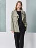 Maxza Diagonal Out-Pocket Half Trench Jacket