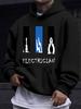 Electrician Tools Identification Print Hoodie Sweatshirt, Niche Professional Style, Tool Element Design, Paying Tribute To The Craftsmanship And Profe