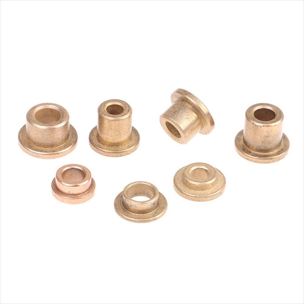 5Pcs Sintered Bronze Flange Sleeve Bearing Sintered Bronze Bushing  for Shafting System Replacement