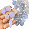 Rainbow Moonstone Cabochon Lot, Flashy Moonstone Gemstones, Mixed Shape Natural Moonstone Cabochons for Jewelry Making