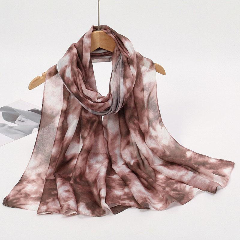 Aquarell Bedruckte Modal-Hijabs für Damen Atmungsaktiv Leichtgewicht Baumwoll-Viskose Schal Weicher Muslimischer Damen-Schal Kopftuch