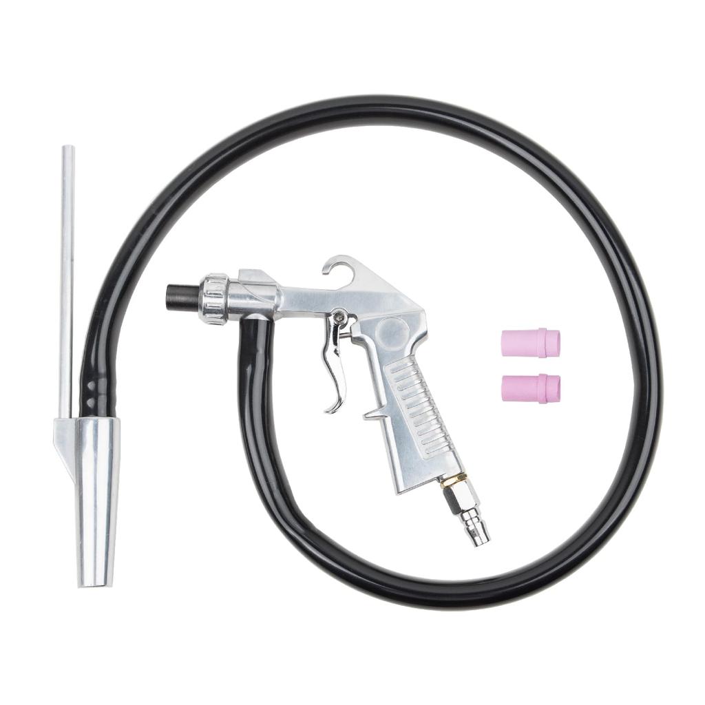 AKEIE Sandblaster with Suction Baking Soda Ceramic 6mm and 5mm Soda DIY Sandblasting Gun for Rust Paint Surface Blast Hose Replacement Nozzle Included
