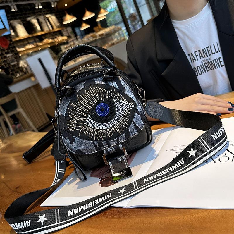 

Женская сумка из мягкой кожи Hot Diamond, универсальная контрастная по цвету сумка, трендовый многоцелевой рюкзак, сумка через плечо на одно плечо серебряный