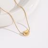 Elegant 18K Plated Titanium Steel Cross Necklace for Women - Light Luxury Clavicle Chain That Resists Fading