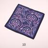 Red Silk Printed Pocket Square for Men - 30cm Small Scarf for Suit or Shirt