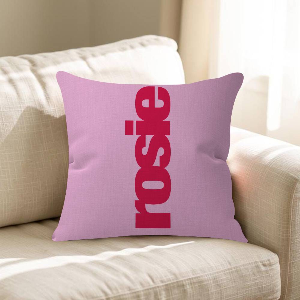Ins Korean Sweet Pink Letters Pillowcases Home Bedding Decorative Pillow Cover Wedding Super Soft Pillow Case