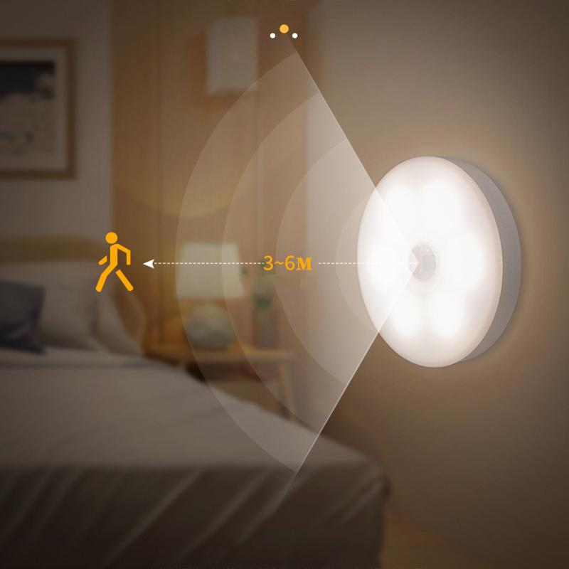 Motion Sensor Light Night Light LED Rechargeable Sensor Wireless Energy-Saving Bedroom Wall Cabinet Light Body Induction Lamp