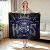 Sacramento Kings Print Flannel Blanket High Quality Warm Comfortable Cover for All Seasons Perfect for Gifts Home Decor