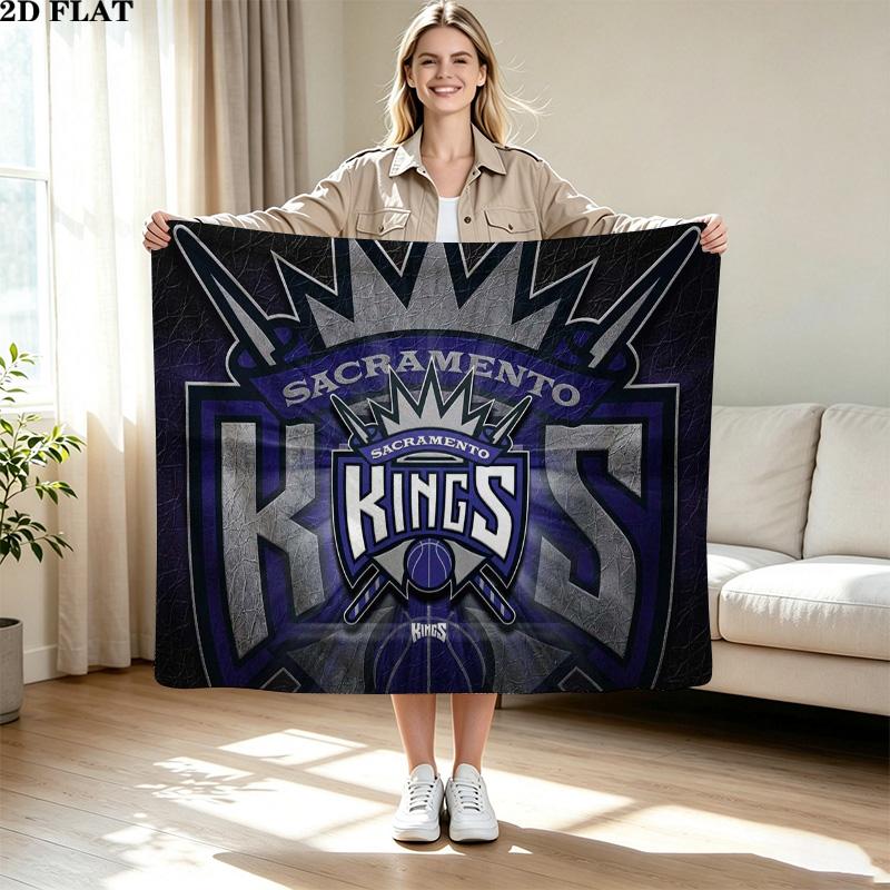 Sacramento Kings Print Flannel Blanket High Quality Warm Comfortable Cover for All Seasons Perfect for Gifts Home Decor