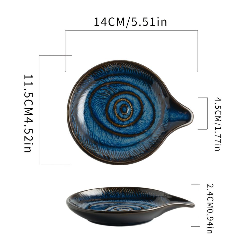 Kitchen Storage Spoon Holder in a Water Droplet Shape, Ceramic Long-Handled Spoon Rack, Suitable for Soup Spoons, Small Spoons, And Large Spoons