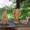 10 pz/set Scena Natività di Cristo Statuina Bambino Famiglia Mangiatoia Statuette Artigianato in Resina Miniature Ornamento Religioso Chiesa