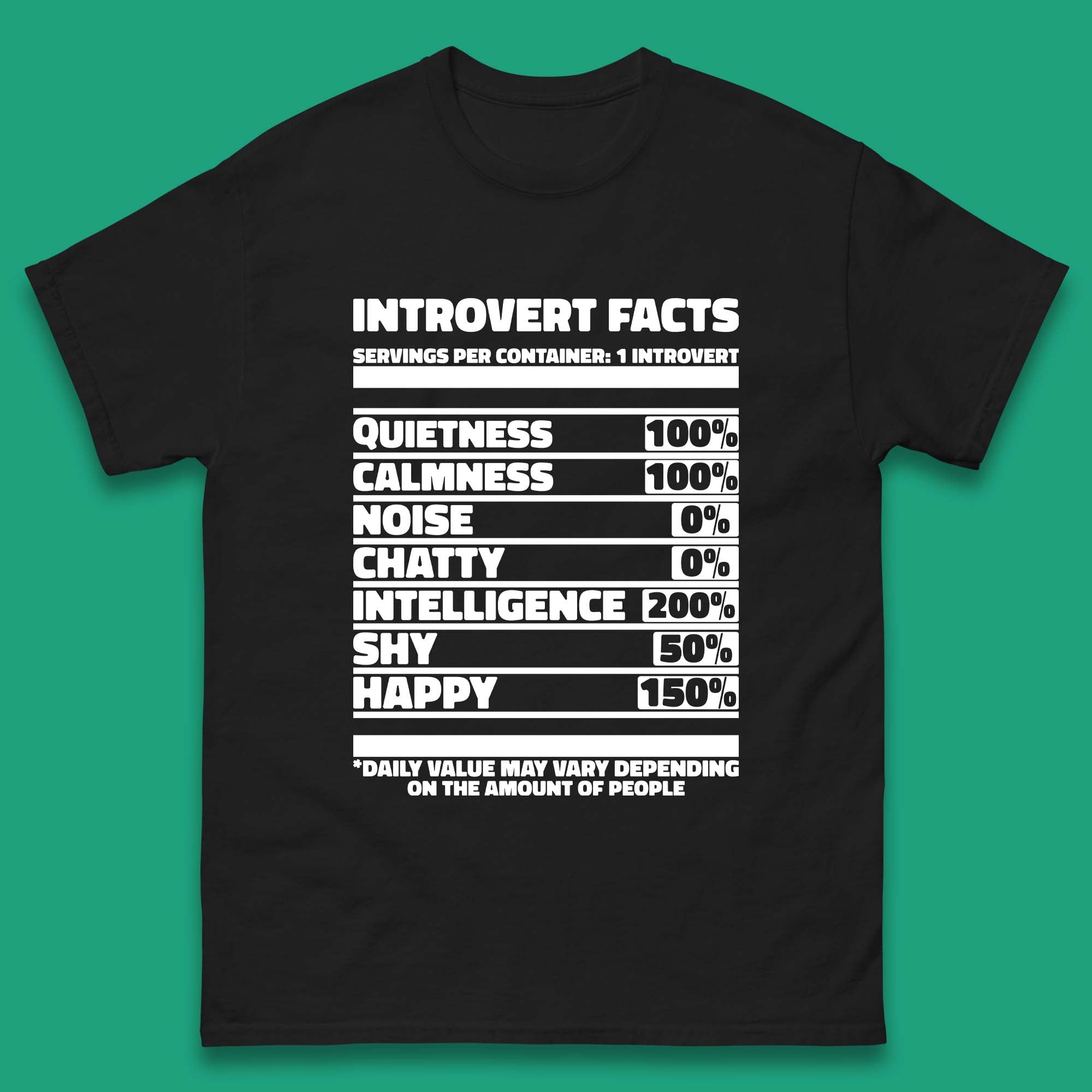 

Introvert Facts Mens T-Shirt Womens Tops Tees S