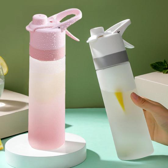 Spray Water Bottle Thermal Travel Water Cup BPA Free 650ml Large Capacity Drinkware for Outdoor Sports Fitness
