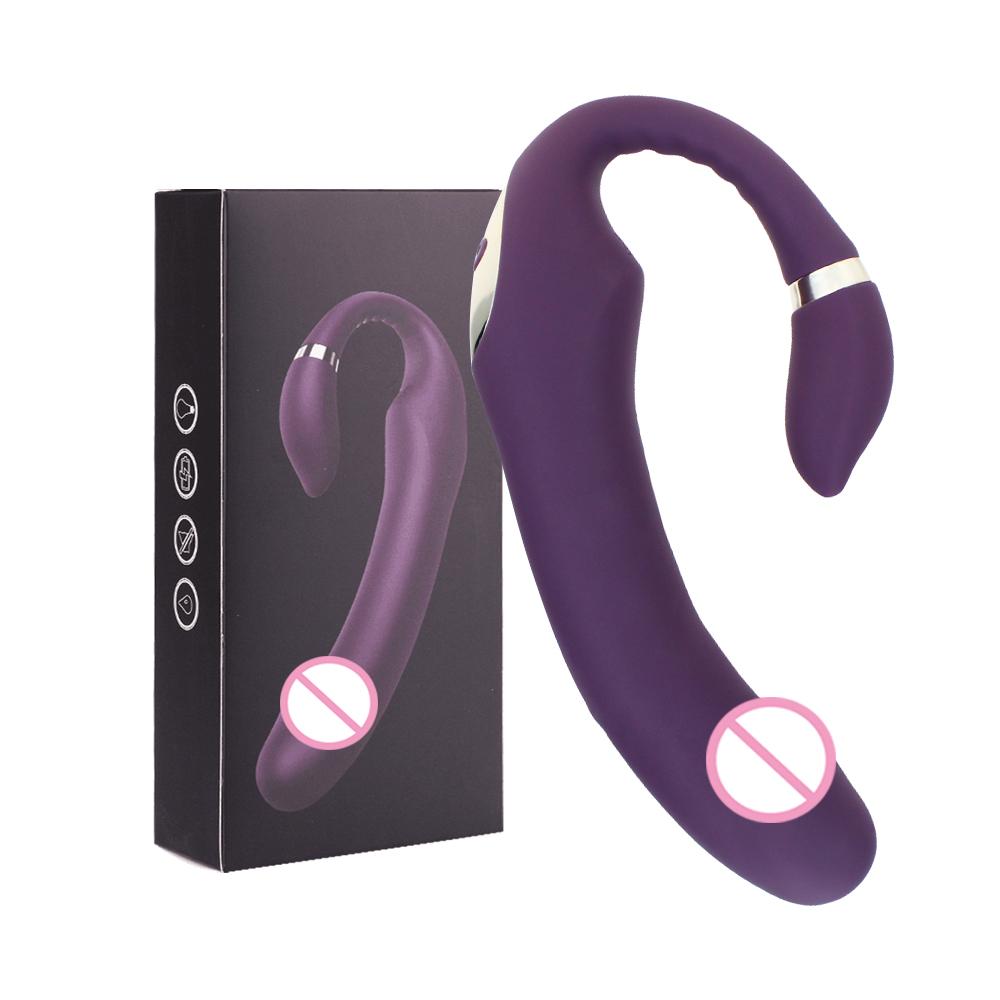 Sex Vibrator G-spot Simulate Soft Double-Head Vibrate Sex Toys for Women Clitoris Massager Rechargeble C-shape for Couple Fun