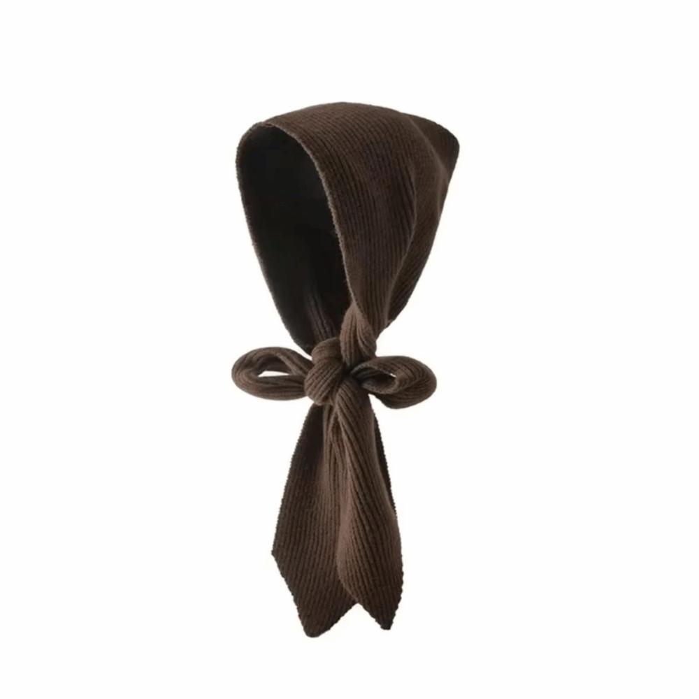 

Fashion Thickened Warm Integrated Hat Scarf Soft Knitted Neck Ear Protection Knitted Bonnet Hat 2-in-1 Shawl Caps Autumn Winter