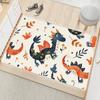 Rok Smoka Kreskówka Chłonny Antypoślizgowy Szybkoschnący Dywanik Pod Drzwi z Ziemi Okrzemkowej Mata Podłogowa do Łazienki Mata Pod Stopy Nowy Rok Toaleta Toaleta