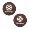 For Volkswagen VW 2Pcs Car Coasters Carbon Fiber Cup Holder Mat For VW Golf Passat b6 Jetta Car Interior Accessories Decorative Coasters keychain