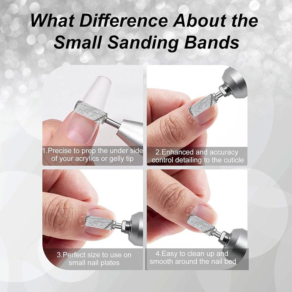 Durable Nail Drill Bits Mini Nail Grinding Tools Set Accessories Nail Polish Sanding Files