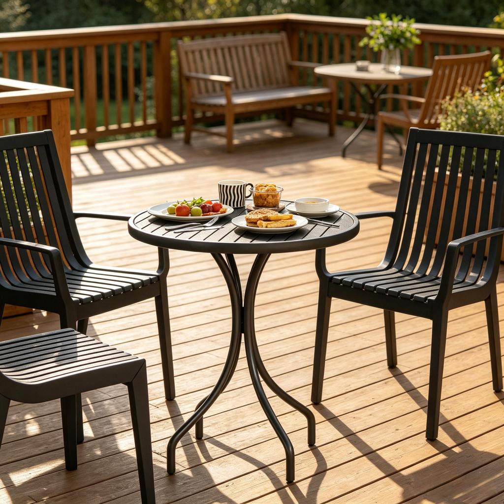 Stylish Bistro Table, Round Patio Table, Accent Table, Garden Side Table (only with bistro table)
