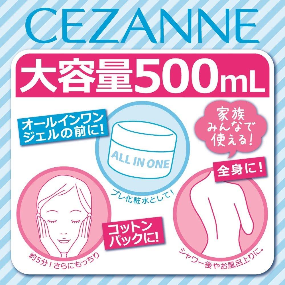 CEZANNE Skin Conditioner 500ml Large Size Deep Moisturizing Toner for Hydrated Skin