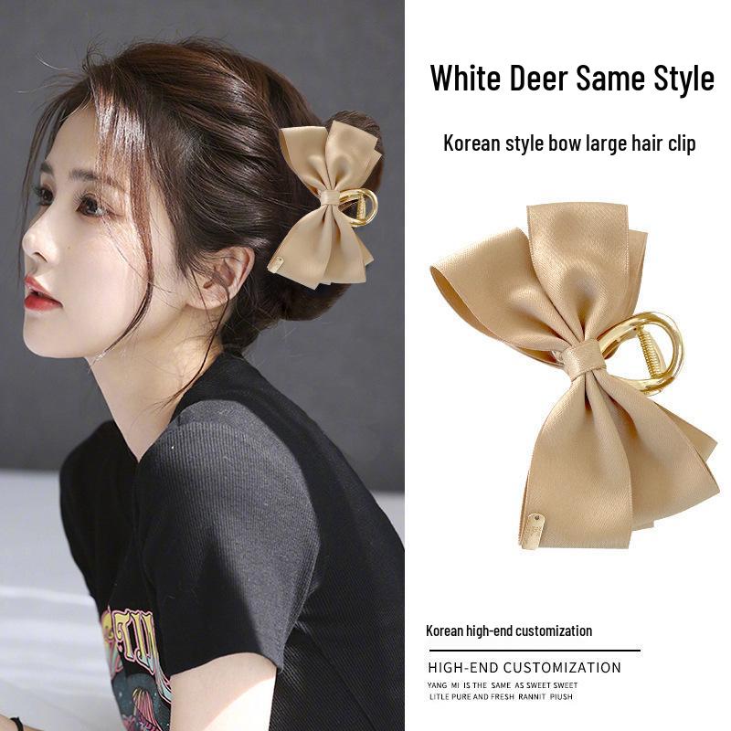 2023 Stylish Runaway Princess Bow Hair Clip: Double-Sided Shark Claw Hairpin