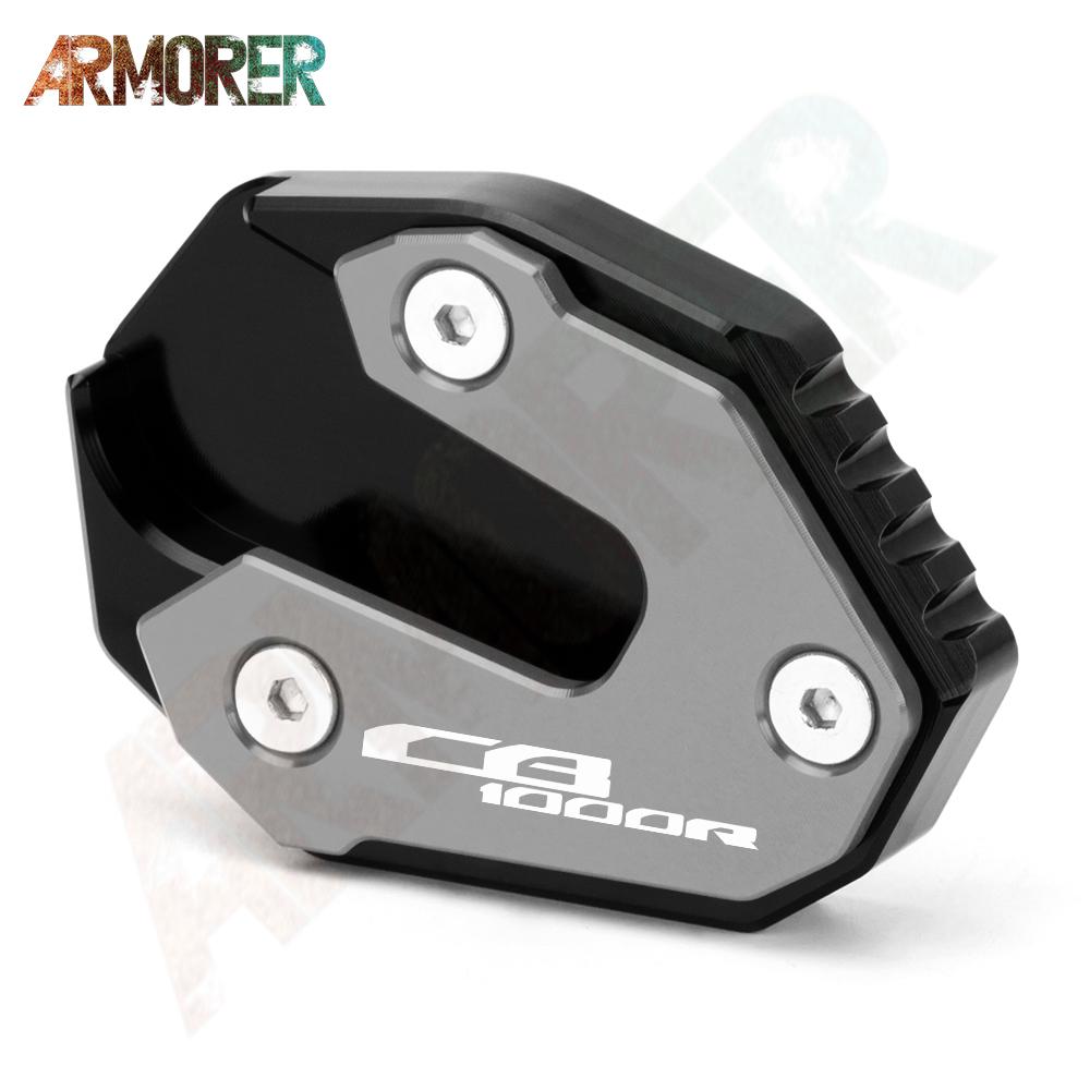 Motorcycle Accessories For HONDA CB 1000R CB1000R CB1000 R CNC Kickstand Foot Side Stand Extension Pad Support Plate 2018 -