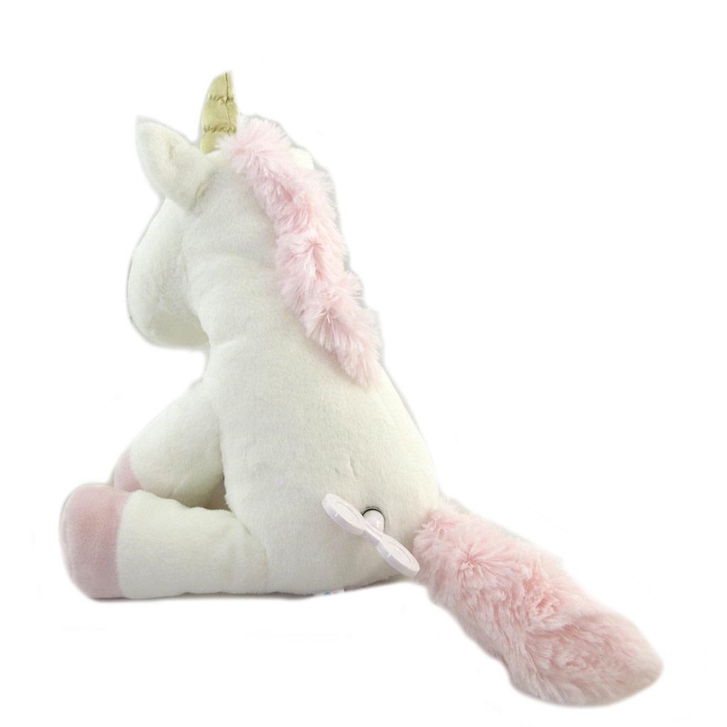 Les Trésors De Lily [N7899] - Musical Soft Toy 'Licorne My Unicorn' White Pink - 25x17x13 Cm