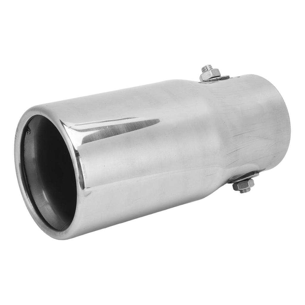 Silver Exhaust Muffler Tip Stainless Steel Tailpipe 62mm/2.44in Inlet 76mm/2.99in Outlet Universal for Car Truck