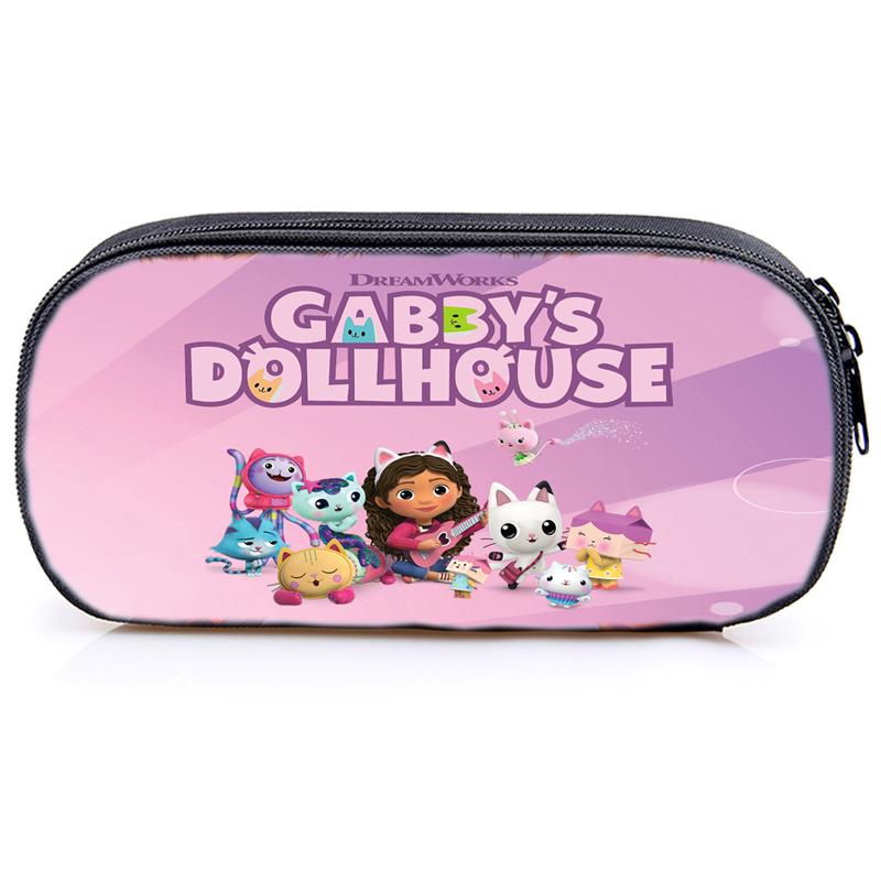 Casă de creion Gabby's Dollhouse Husă Gabby Cat pentru fete Cutie de pix de capacitate mare Organizator Rechizite școlare Accesorii de birou Geantă de papetărie