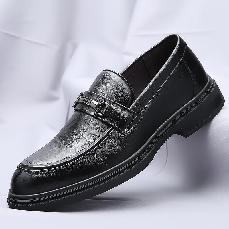 

Модные офисные деловые мужские туфли на мягкой подошве, мужские мягкие кожаные туфли на весну и осень, модные свадебные туфли на мягкой подошве для мужчин 44 чёрный