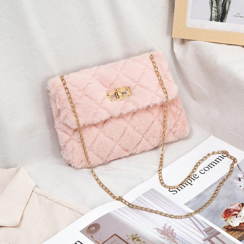 Mao Mao messenger bag women's autumn and winter new trendy fashion simple chain shoulder bag lock small square bag