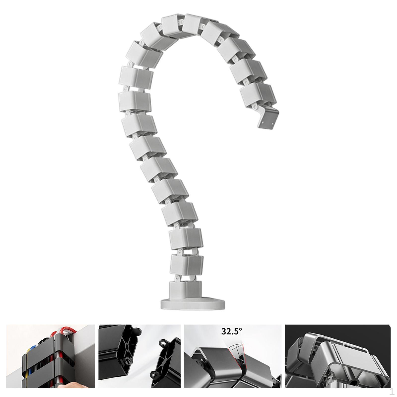 

Комплект для прокладки кабелей Vertebrae Кабель-канал Легко установить Гибкий рукав для кабелей белый