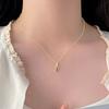 High Grade Green Diamond Small Lock Necklace, Light Luxury, Fashionable Temperament, Versatile Collarbone Chain, New Style