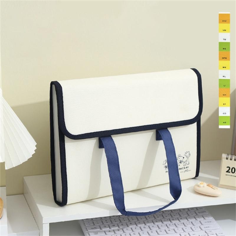 Folder Organowy A4 Folder na Dokumenty z Etykietami Folder Plikowy Organizery na Dokumenty Torba do Przechowywania Dokumentów dla Ucznia